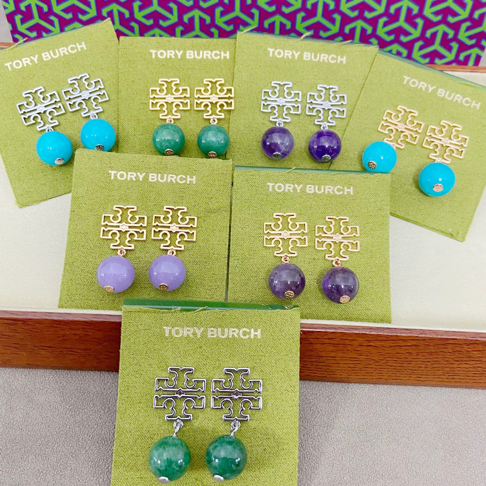 Tory Burch Agate Pendant Earrings
